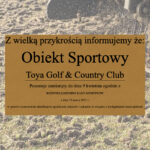 Obiekt Toya Golf & Country Club Zamknięty do 9 kwietnia 2021 r.